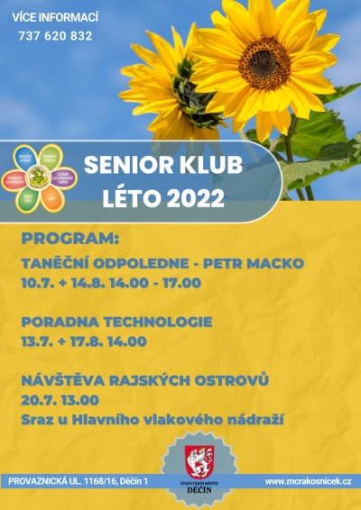 Letní program senior klubu v Rákosníčku