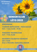 Letní program senior klubu v Rákosníčku
