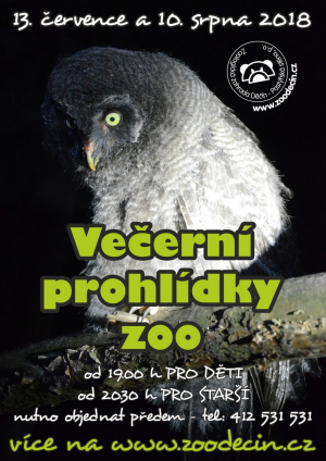 Zoo Děčín zve na noční prohlídky