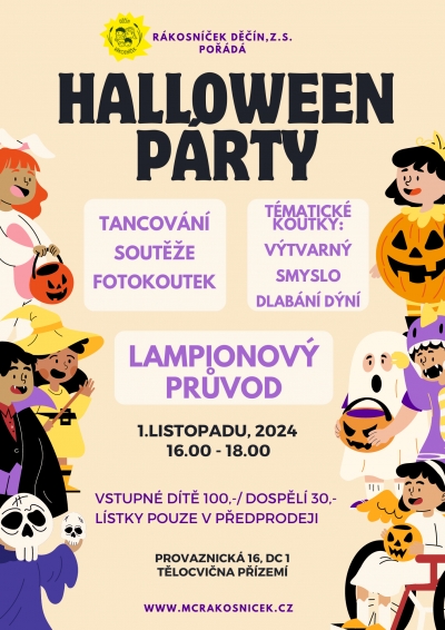 Rákosníček Děčín, z.s. pořádá Halloween párty