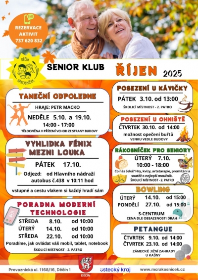 Říjnové akce v Senior klubu Rákosníček Děčín